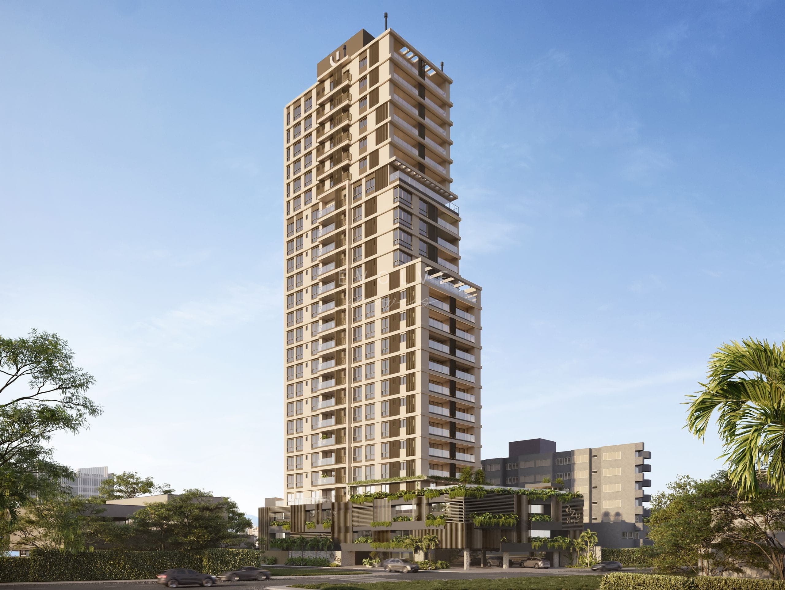 Fachada — torre e entorno