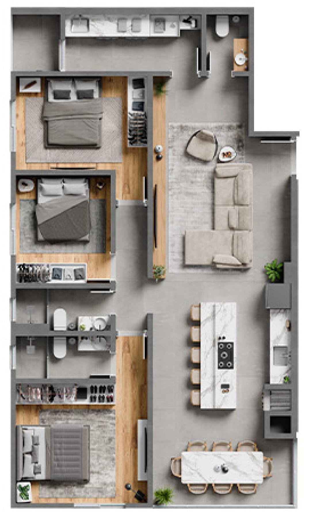 Planta do Tipo 04 — Final 04 — Gioppo
