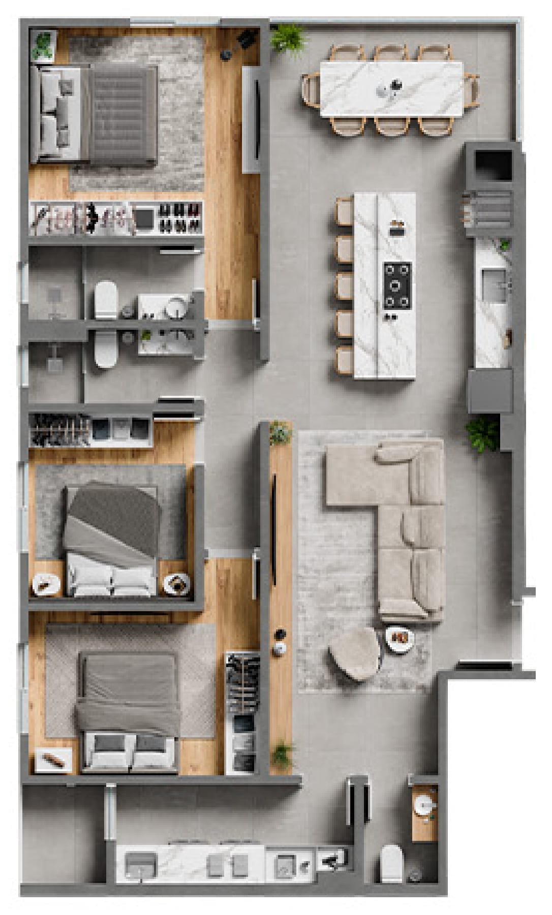 Planta do Tipo 01 — Final 01 — Gioppo