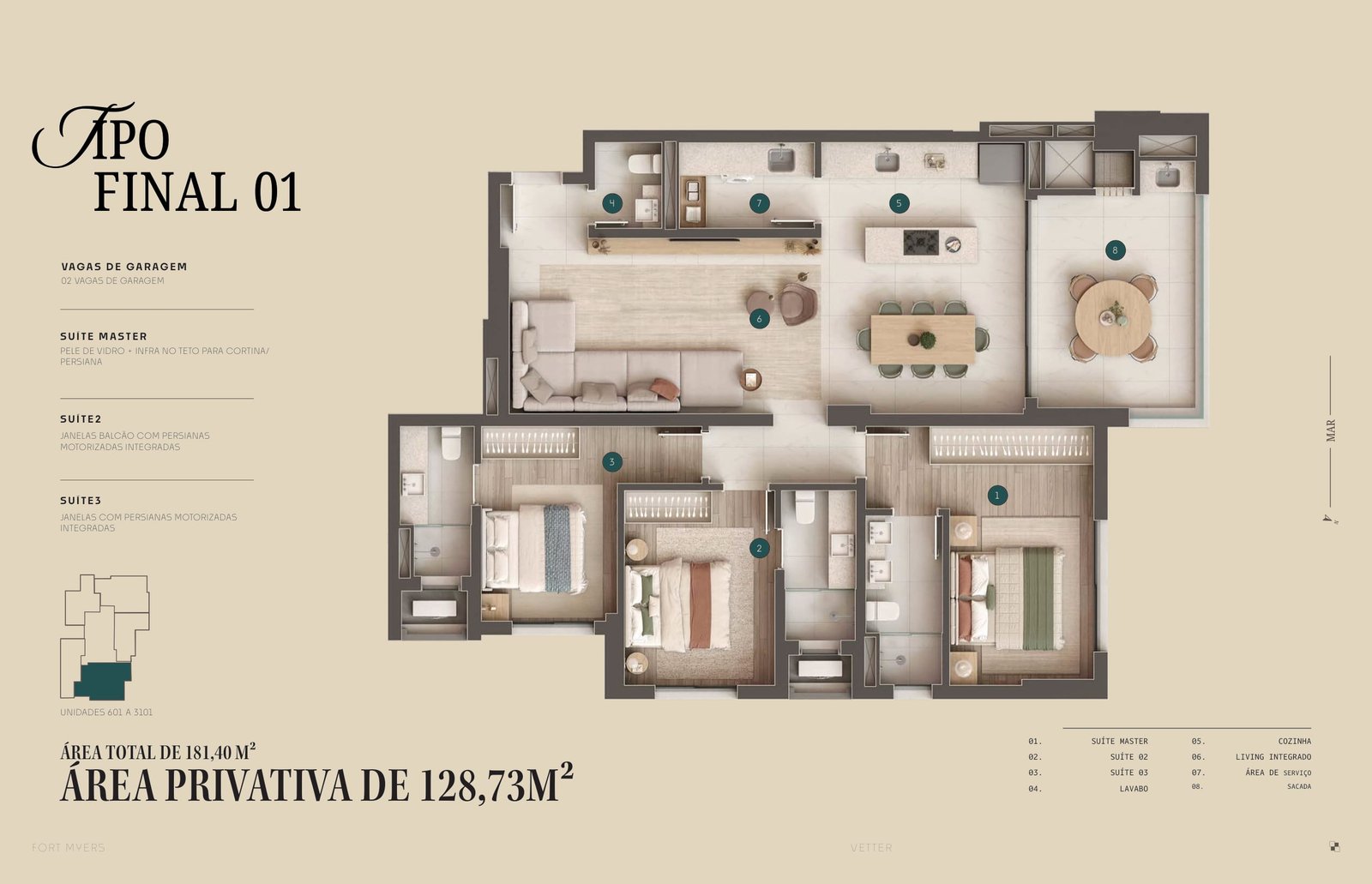 Planta do Tipo Final 01 — Fort Myers
